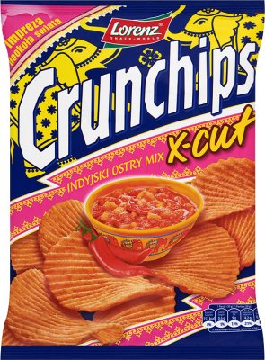 Crunchips X-Cut chipsy Indyjski ostry mix
