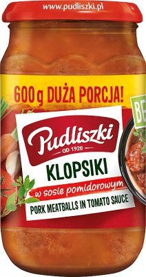 Pudliszki Klopsiki wieprzowe w sosie pomidorowym