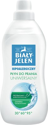 Biały jeleń hipoalergiczny płyn do prania tkanin biel