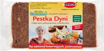 Mestemacher Chleb pełnoziarnisty żytni z pestką dyni