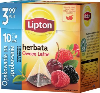 Lipton herbata czarna aromatyzowana Owoce leśne