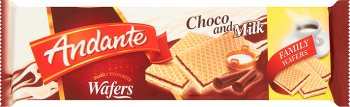wafers layered with cream with the taste of cocoa - chocolate and milk