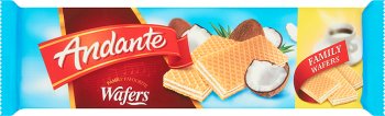 wafers layered with cream with the taste of coconut Familijne