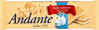 obleas con capas de crema con el sabor de la leche Familijne