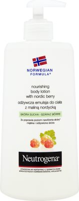 L'émulsion nutritive pour la peau sèche corps de framboise nordique