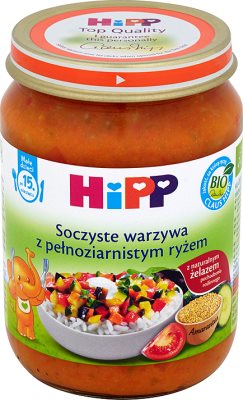 HiPP BIO Soczyste warzywa z pełnoziarnistym ryżem po 15. miesiącu 250 g 