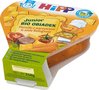 Junior Bio Obiadek Knödel mit Gemüse in Sauce Bolognese