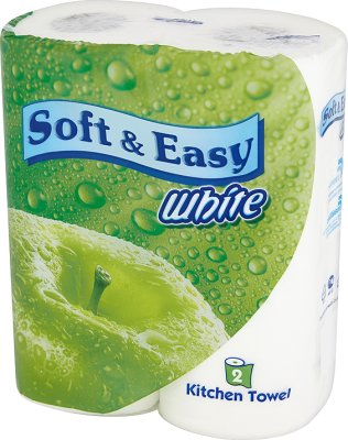 Soft White & Easy serviette universel 2 couches de 2 rouleaux