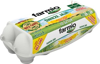 Farmio jaja wolne od GMO rozmiar L, z chowu klatkowego