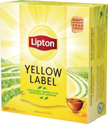 Té negro Lipton Yellow Label en bolsitas de té