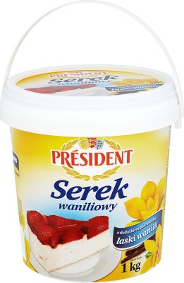 President serek o smaku waniliowym z dodatkiem pokruszonej laski wanilii