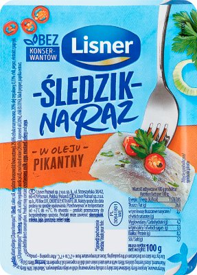 Lisner śledzik na raz pikantny, z chili