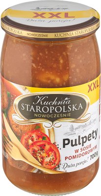 Traditional Polish cuisine meatballs in tomato sauce