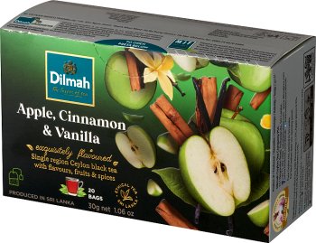 Dilmah Herbata Czarna  Cejlońska czarna herbata z aromatem jabłka, cynamonu i wanilii