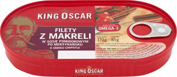 King Oscar Filety z makreli w sosie pomidorowym z chipotle
