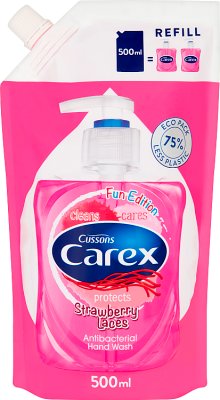 Carex Kids Antybakteryjne mydło w płynie zapas Strawberry Candy - słodki truskawkowy zapach