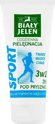 Biały Jeleń Żel hipoalergiczny do mycia ciała, włosów i twarzy dla aktywnych, dla skóry wrażliwej