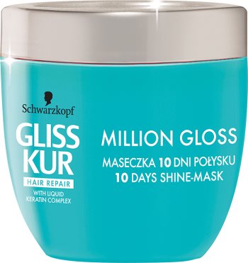 Schwarzkopf Gliss Kur Million Gloss maseczka 10dni połysku włosy matowe bez