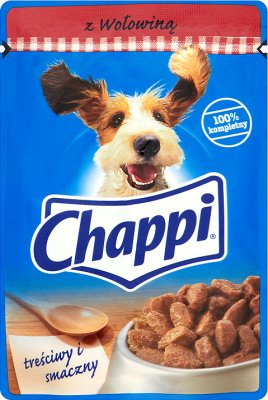 Chappi mokra karma pełnoporcjowa dla dorosłych psów w saszetkach z wołowiną