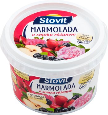 mermelada de frutas mezclados con el sabor de rosa suave