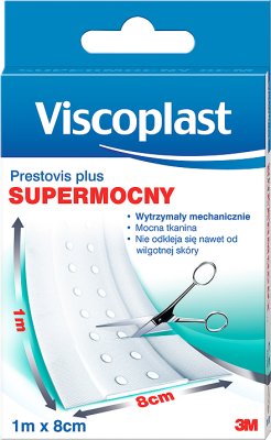 Viscoplast prestovis plus patch hypoallergenic cutting 1m x 8cm