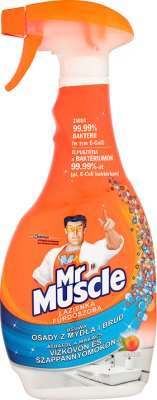 Mr Muscle Łazienka 5in1 Orange usuwa osady z mydła i brud spray do czyszczenia łazienek i toalet