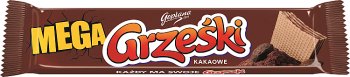 oblea con capas de crema de cacao