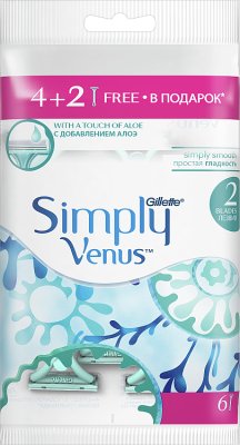 simplemente venus 2 maquinillas de afeitar para mujeres