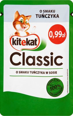 Kitekat Classic - karma mokra dla kotów - saszetka o smaku tuńczyka w sosie