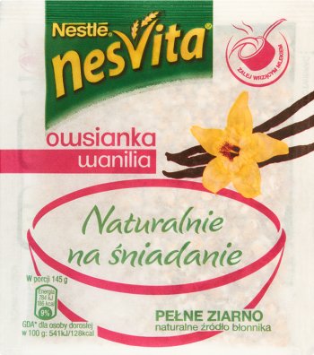 nesvita whole grain oatmeal vanilla