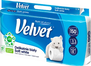 Velvet Delikatnie Biały papier toaletowy