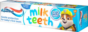 Aquafresh Milk Teeth Psi Patrol Pasta do zębów dla dzieci w wieku 0-2 lata