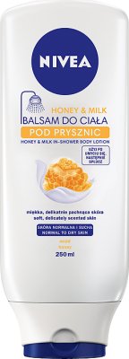 NIVEA Honey & Milk balsam do ciała pod prysznic dla suchej i normalnej skóry