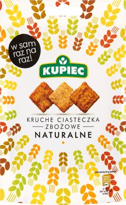 Kupiec kruche ciasteczka zbożowe Naturalne