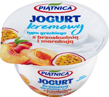 Griego tipo yogur de melocotón y maracuyá