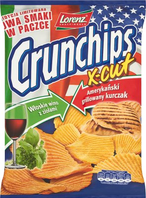 Crunchips X-Cut chipsy Amerykański grillowanu kurczak