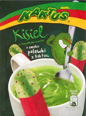 Nestle Kaktus kisiel z kawałkami owoców o smaku polewki z kaktusa