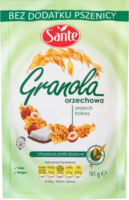 Sante Gronola noix, céréales avec orzechwm et noix de coco