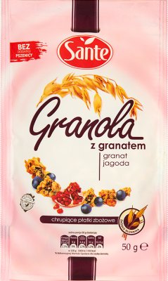 Sante Gronola of granaem, cereals pomegranate, blueberry
