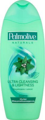 Palmolive Naturals shampoo for oily hair cleansing and lightness of mint extract of overground and white nettle