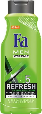 shower gel Men Xtreme 5 refresh body & hair