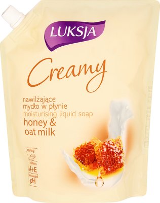 Luksja creamy mydło zapas miód i mleczko owsiane