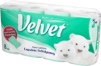 Velvet XXL papier toaletowy 3 warstwy  łagodnie seledynowy