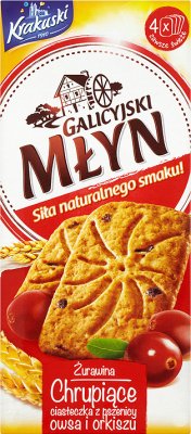 Galizischen Mühle knusprige Cookies mit Weizen, Hafer und Dinkel Cranberry