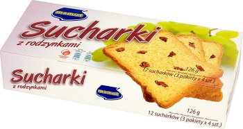 Zwieback mit Rosinen