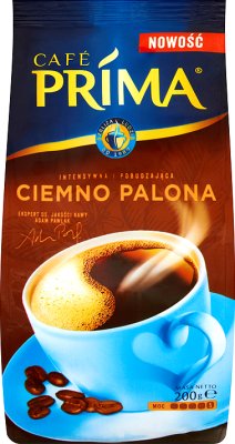 Кафе Prima темный жареный кофе в зернах