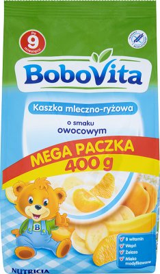 BoboVita kaszka mleczno-ryżowa MEGA PACZKA o smaku owocowym