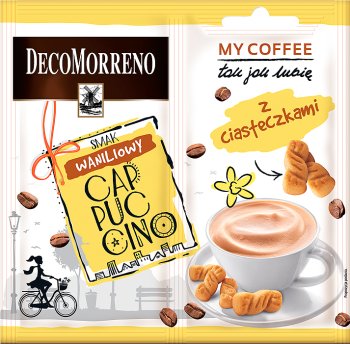 DecoMorreno mein Kaffee mit Plätzchen mit Vanillegeschmack Cappuccino