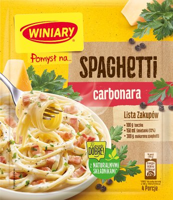 idée Winiary pour ... Spaghetti carbonara 34 g