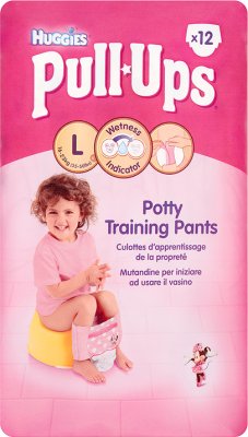 Huggies Pull-Ups L Panties Training help you learn to use the potty, 16-23 kg